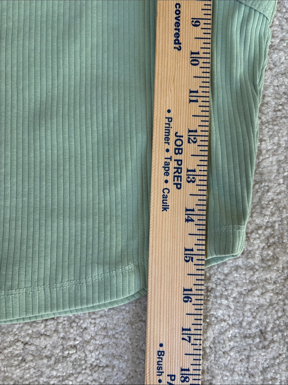 Madewell Green Ribbed Cropped Cotton Tank Top Brach Travel Women’s Medium - Picture 8 of 9
